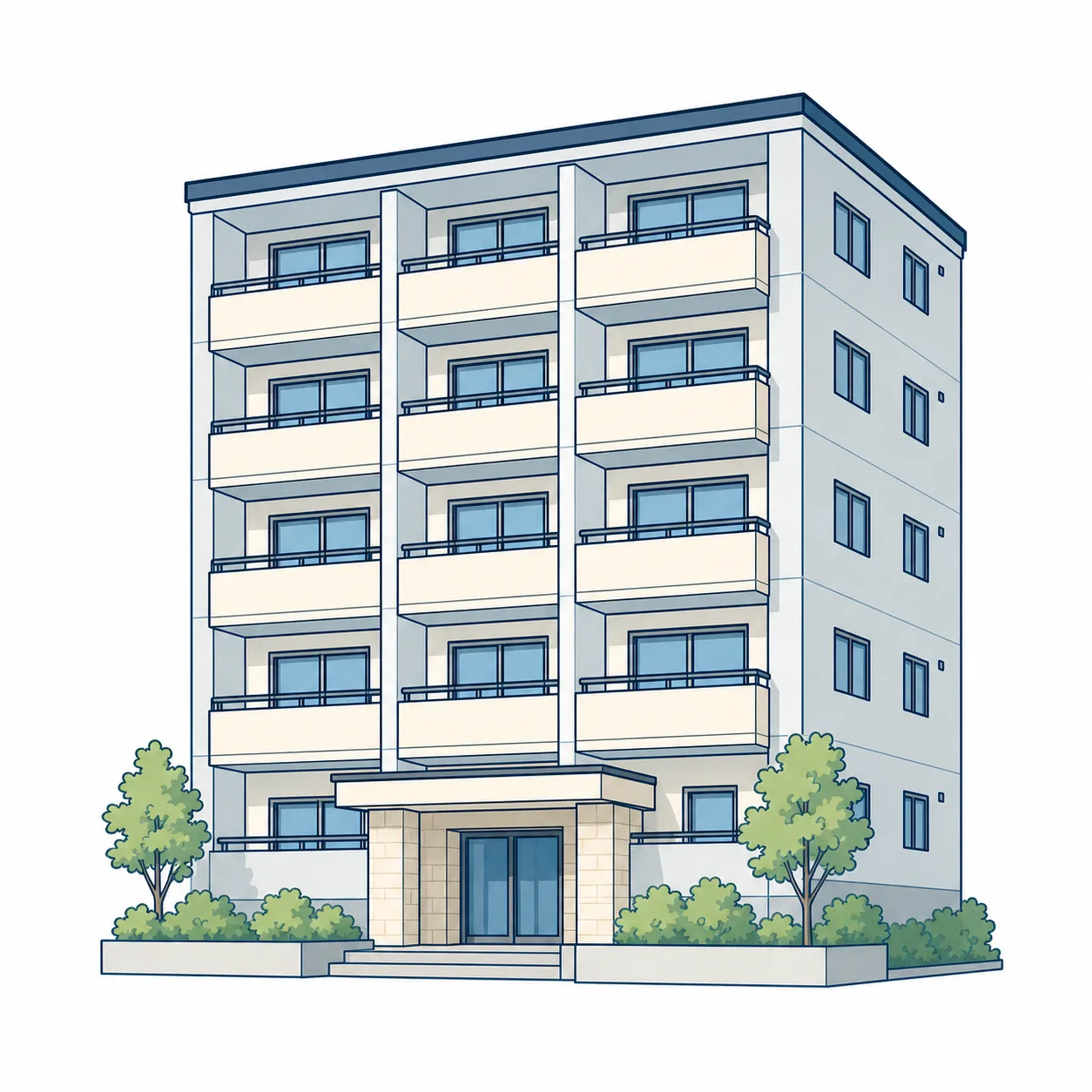 マンションのイラスト