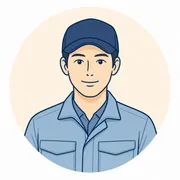光回線工事の現場経験者のイラスト